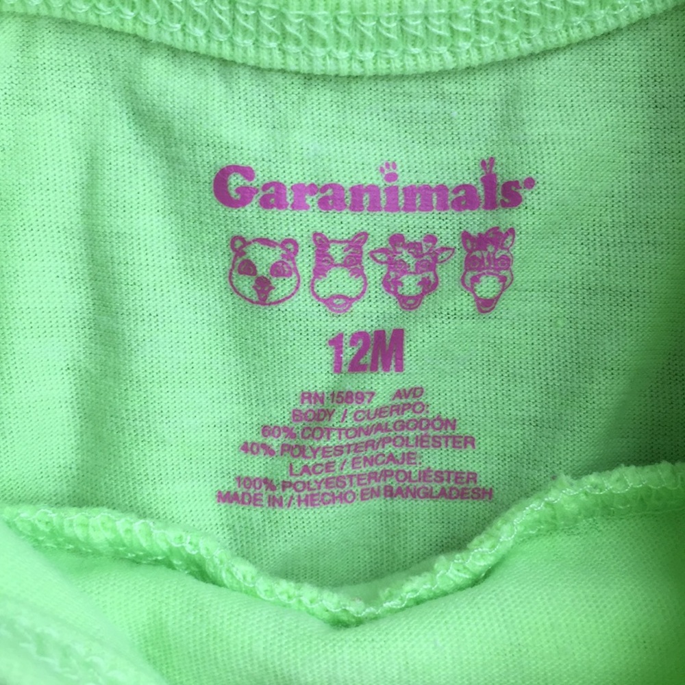 Garanimals | 12M Ruffled Neon Top - Picture 3 of 3